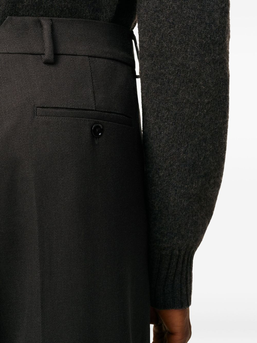 pleated wide-leg trousers - 6