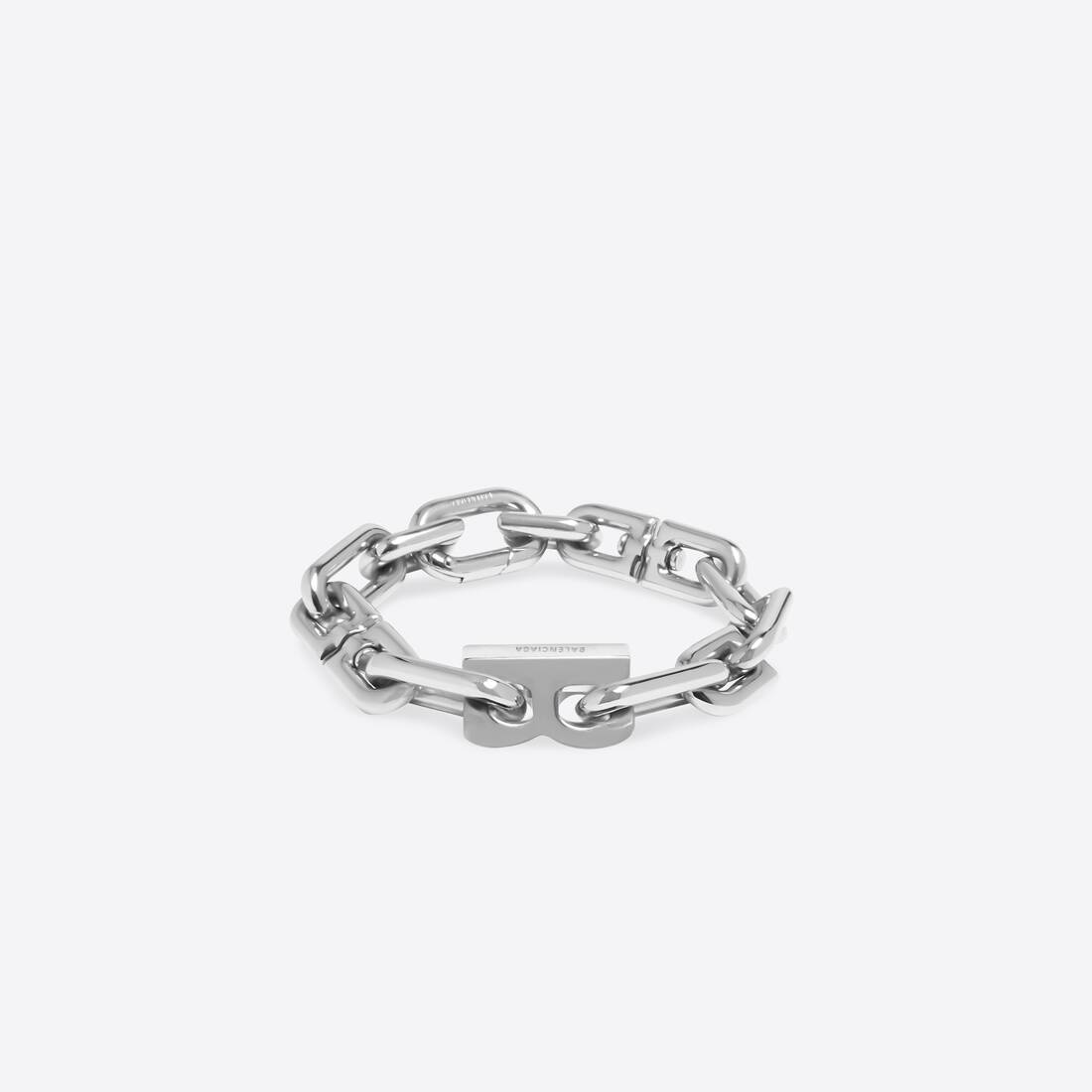 B Chain Thin Bracelet in Silver - 1