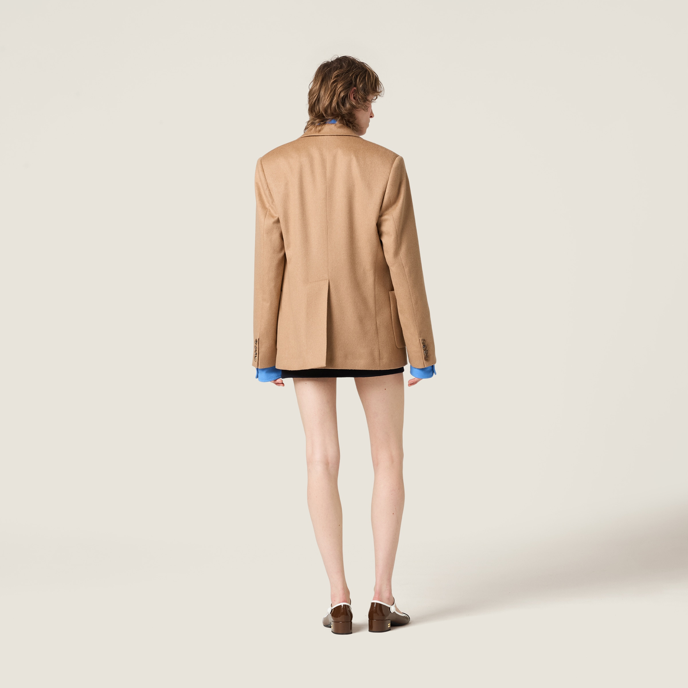 Single-breasted camel hair jacket - 3