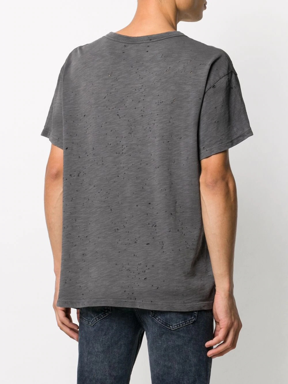 distressed cotton T-shirt - 4