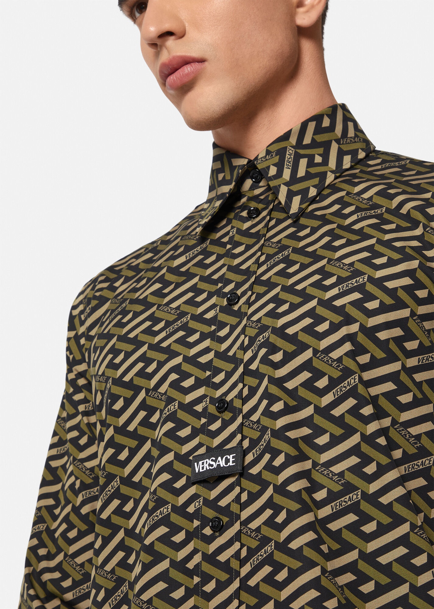 La Greca Print Poplin Shirt - 5