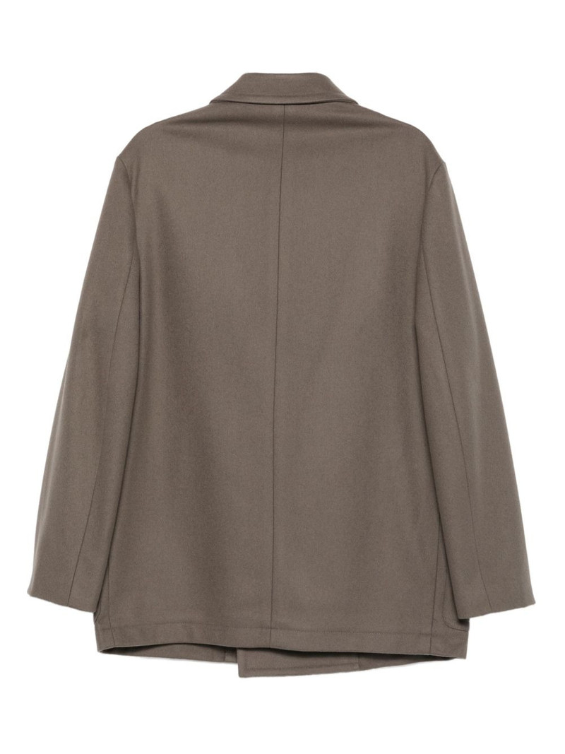 BARENA double-breasted patch-pocket jacket outlook