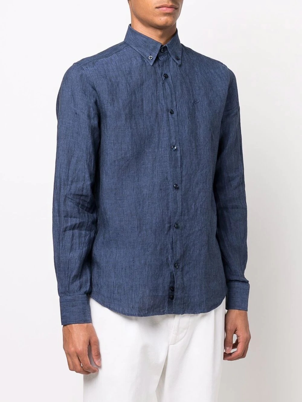 button-up linen shirt - 3