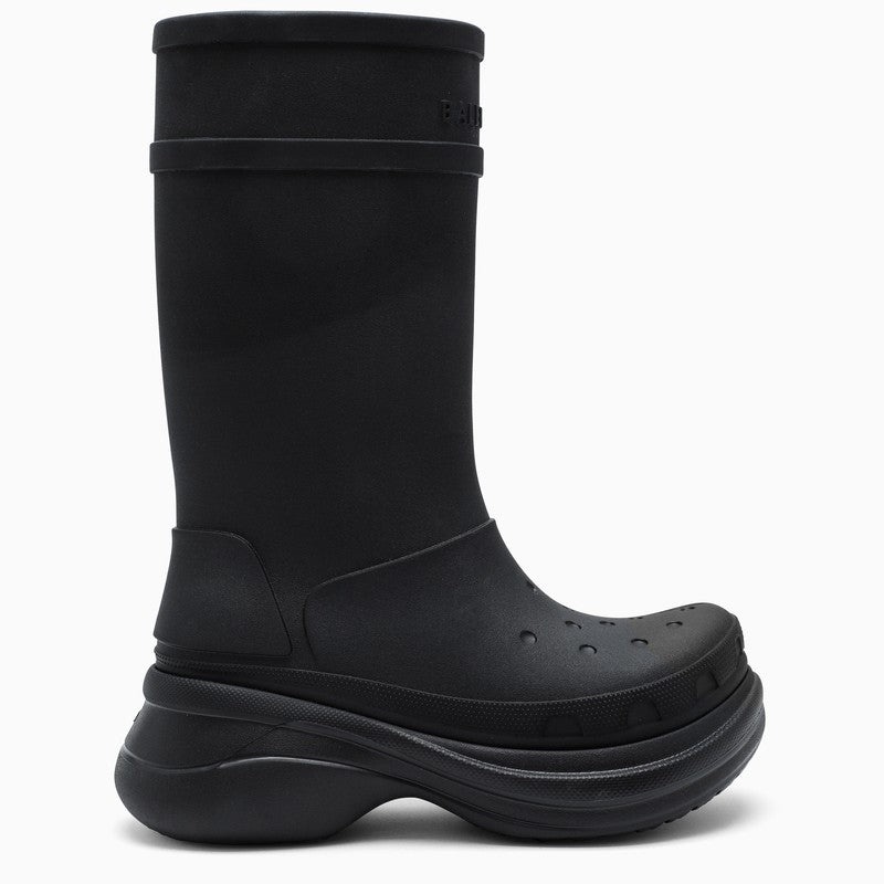Balenciaga Black Crocs Boots Men - 1