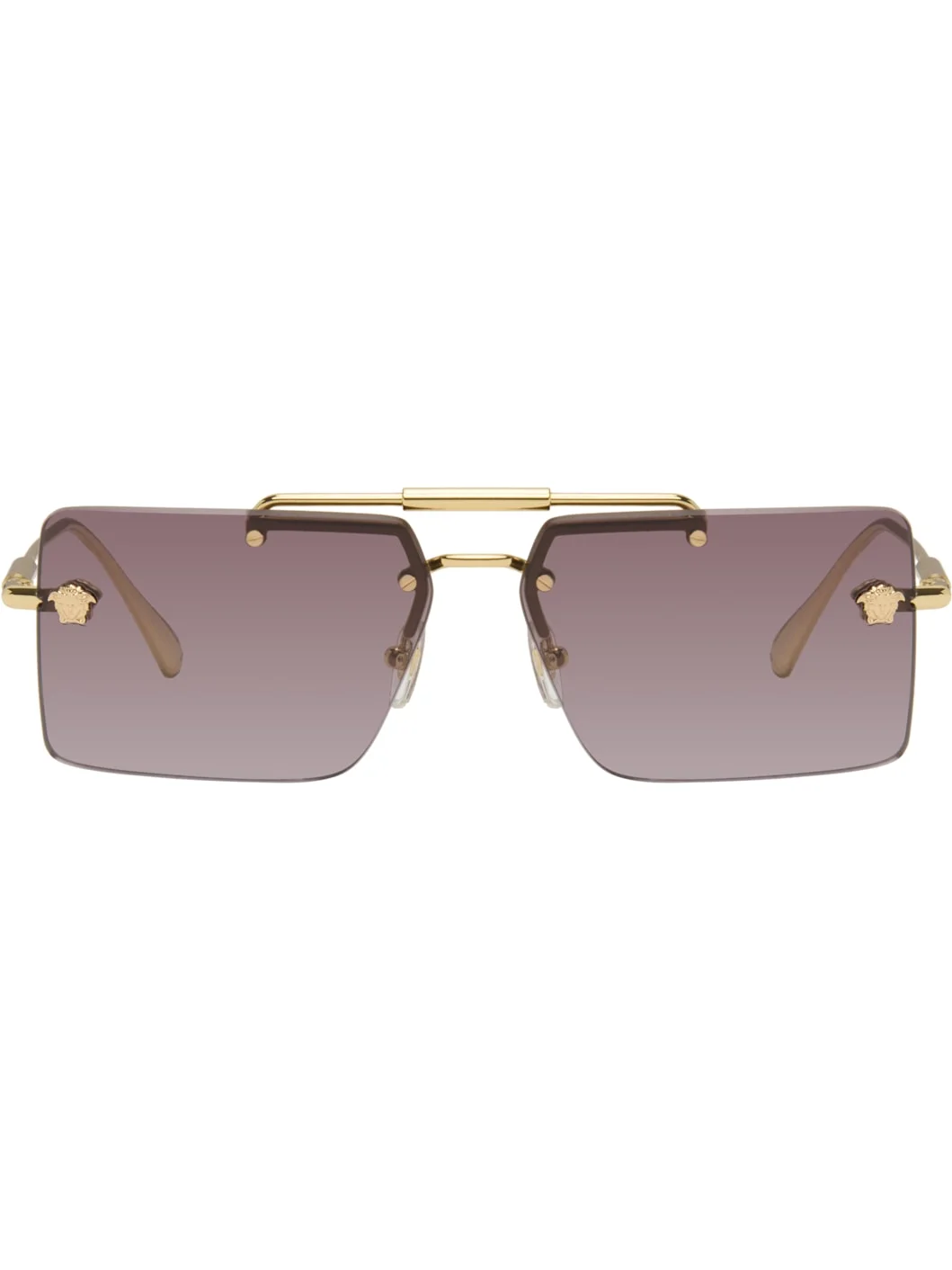 Gold Rimless Sunglasses - 1
