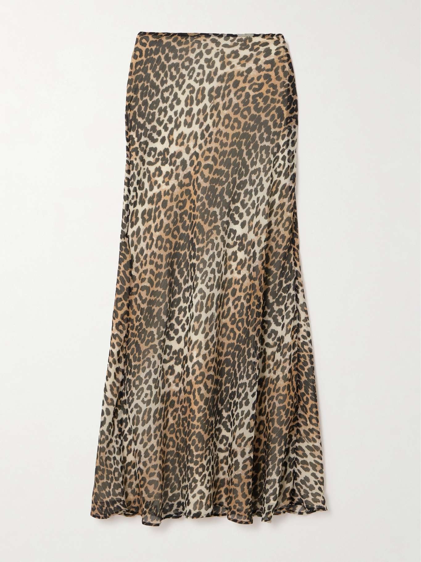 Leopard-print recycled-crepon maxi skirt - 1