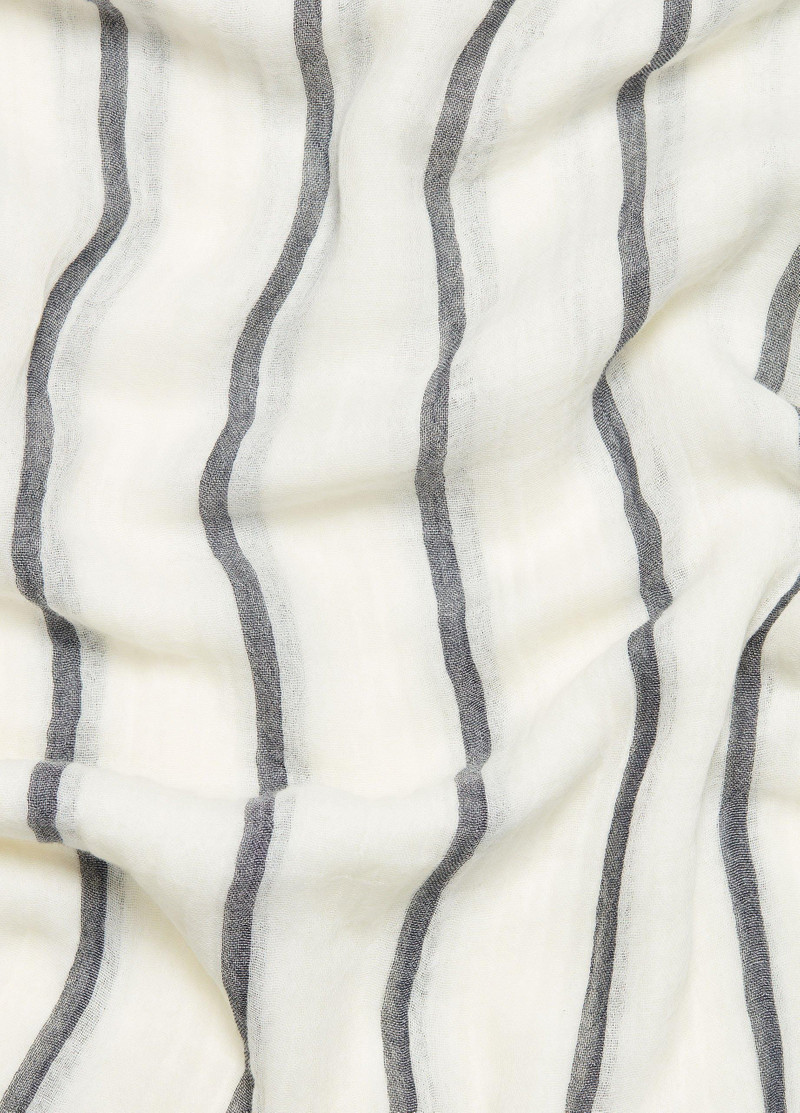 Vince Cotton Gauze Awning Stripe Scarf outlook