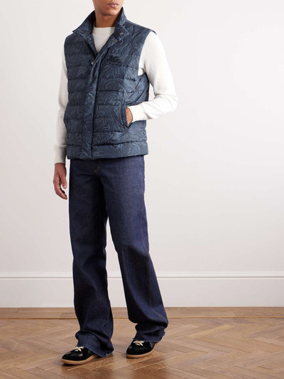 Etro Logo-Embroidered Paisley-Print Quilted Shell Down Gilet outlook