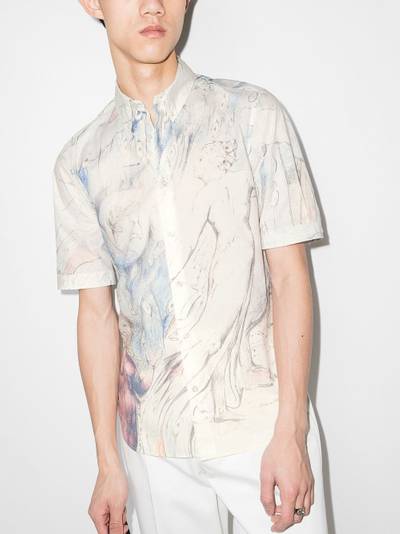 Alexander McQueen abstract-print cotton shirt outlook