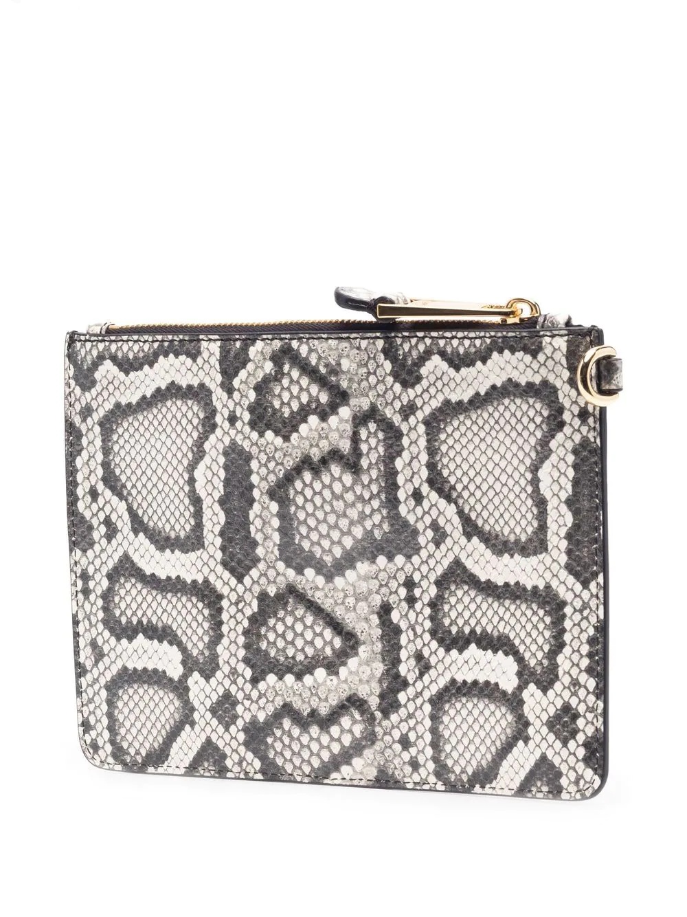 snakeskin-effect clutch bag - 4