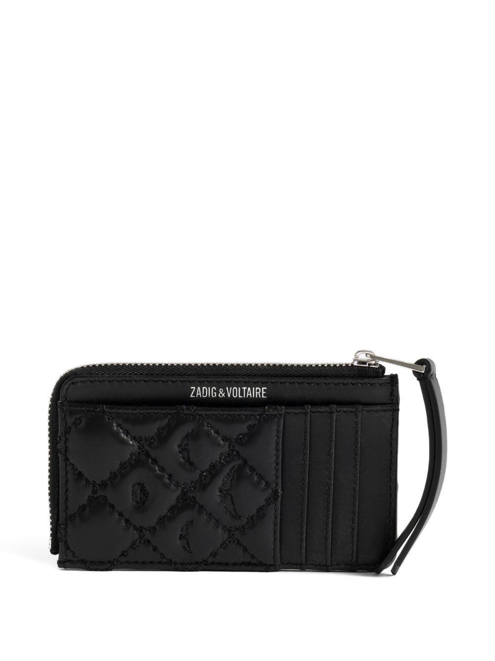 quilted logo-plaque cardholder - 2