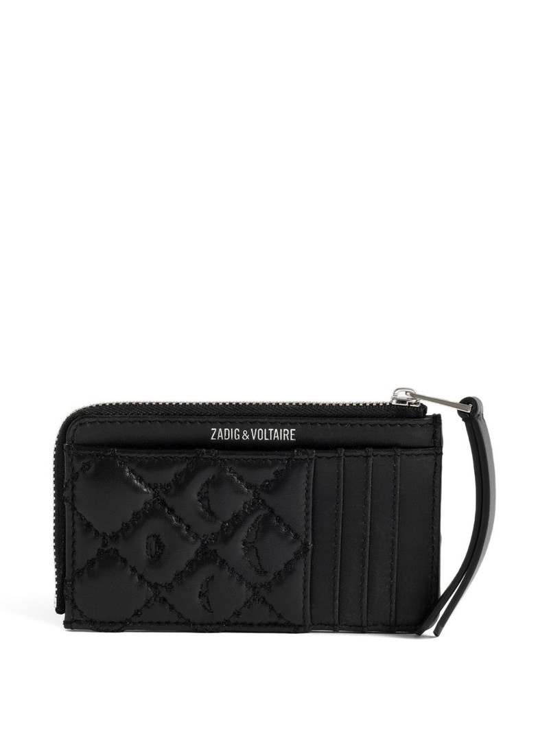 Zadig & Voltaire quilted logo-plaque cardholder outlook