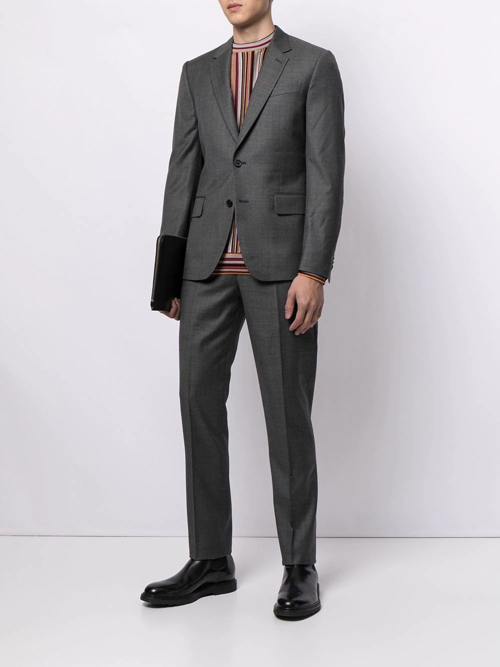 single-breasted wool suit - 2