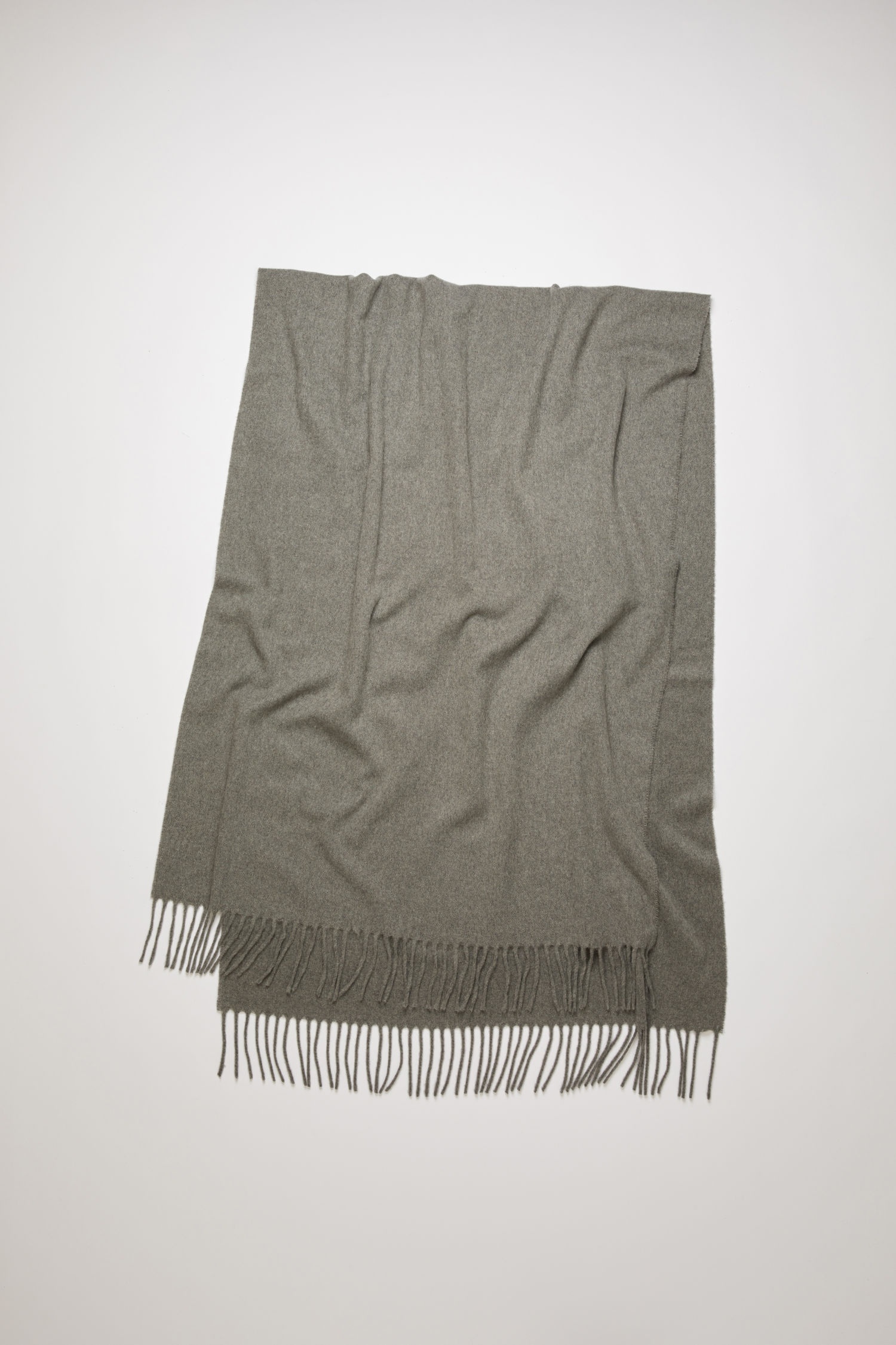 Oversized cashmere scarf grey melange - 2