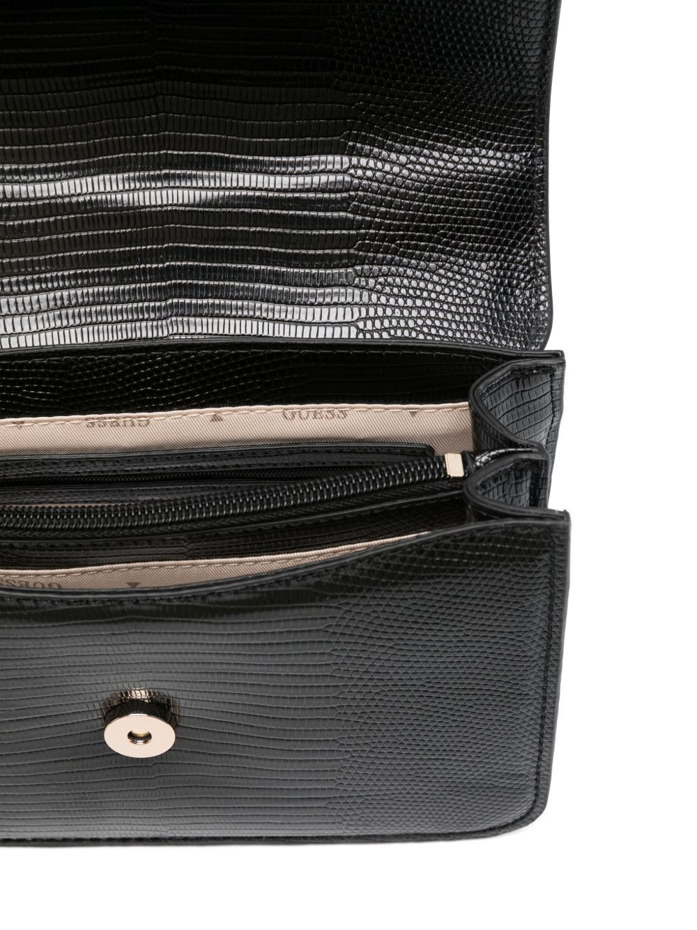 chain-strap embossed-leather satchel - 4