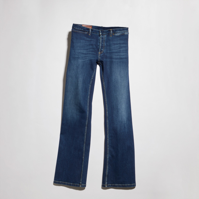 Stretch cotton denim pants - 1