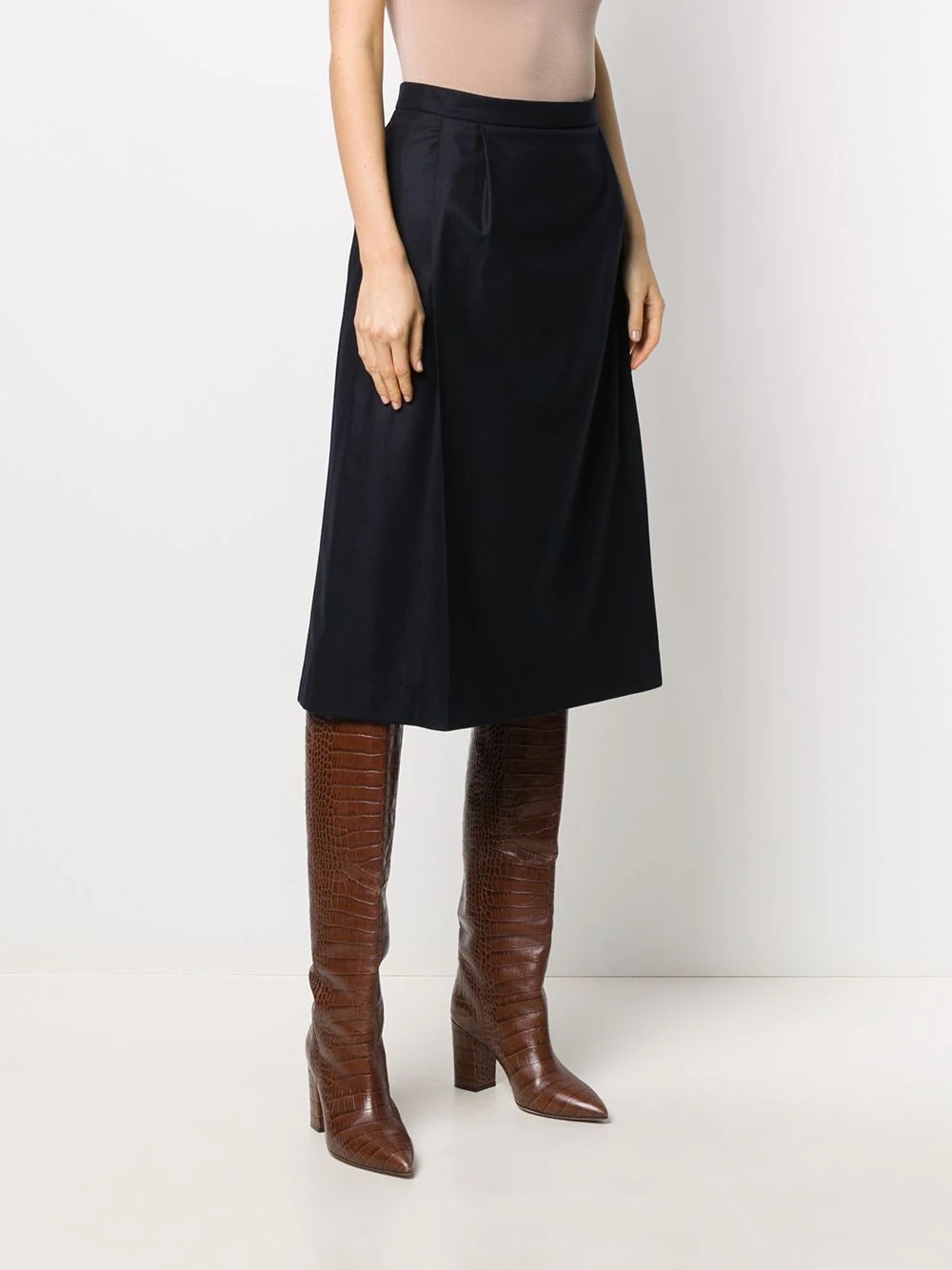 high waist wool skirt - 3