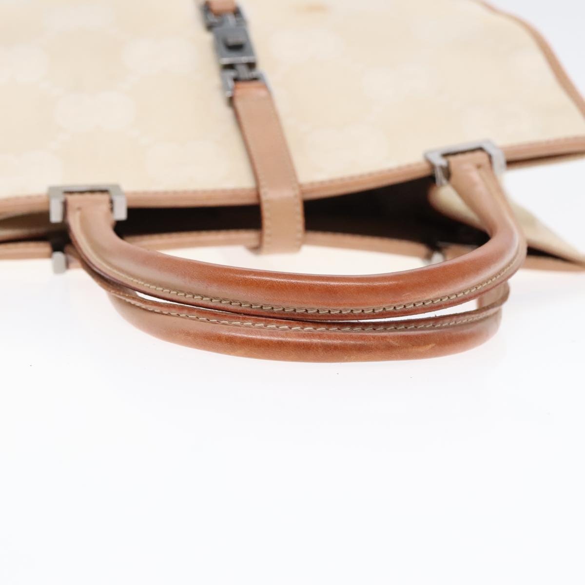 GUCCI GG Canvas Jackie Hand Bag White Beige - 7