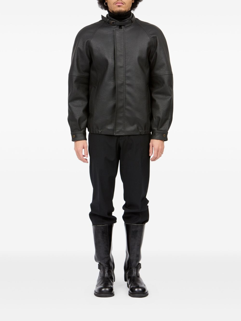 belted raglan-sleeve jacket - 2