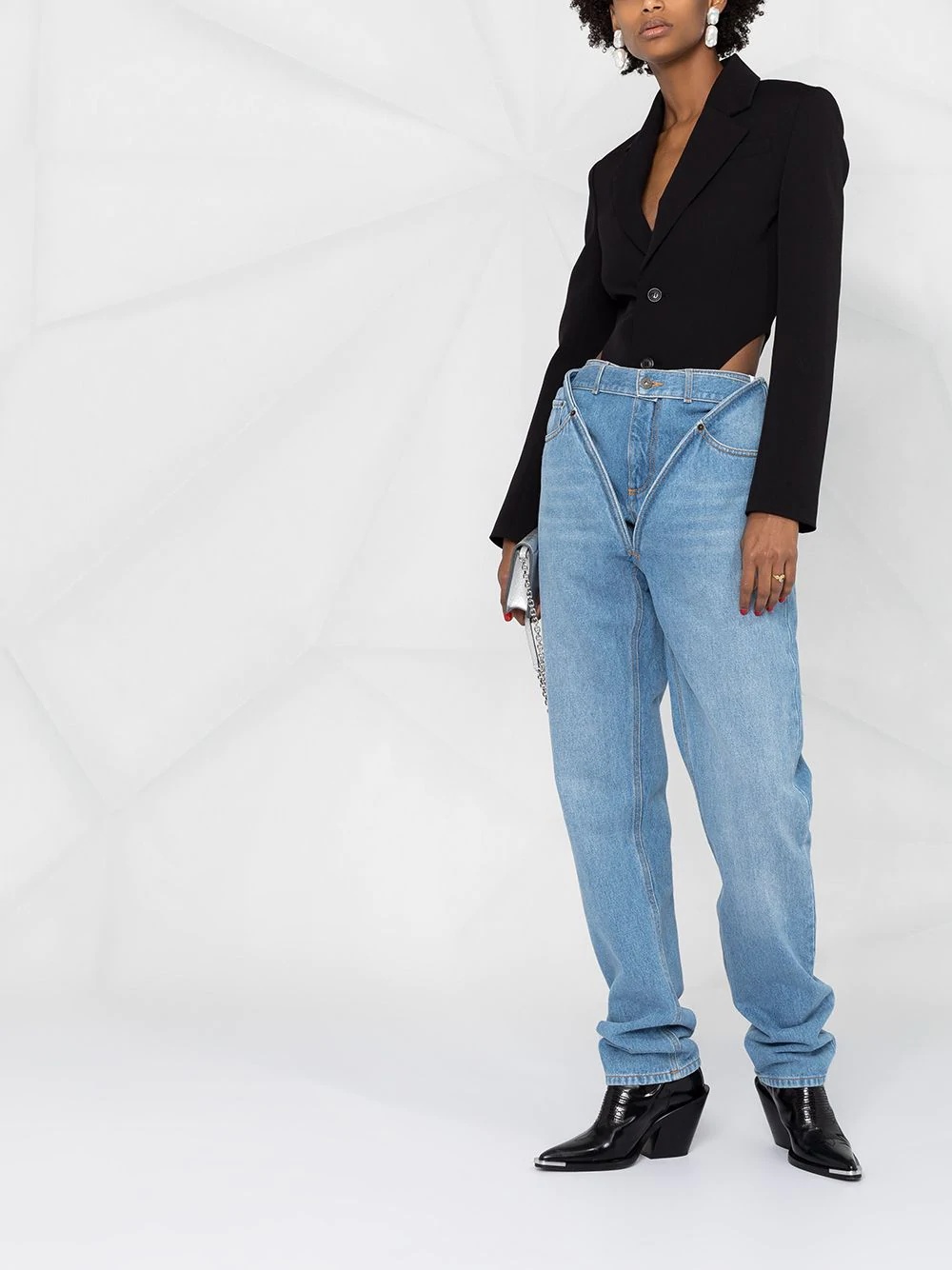 v-tailored cut jeans - 2