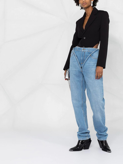 Y/Project v-tailored cut jeans outlook