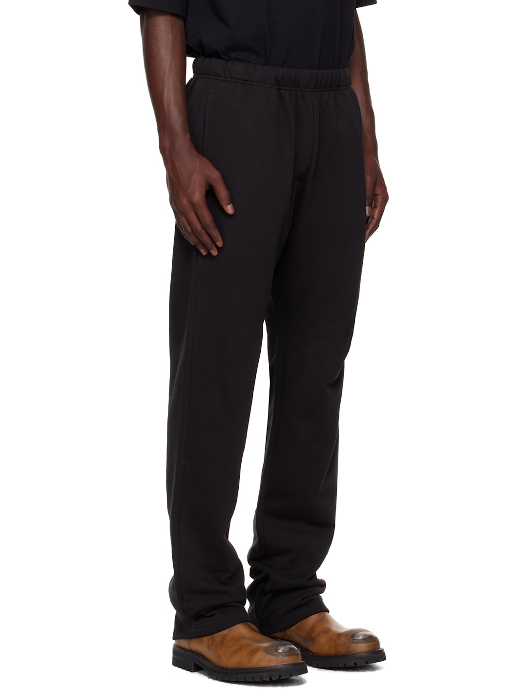 Black Logo Wide Jogger Sweatpants - 2