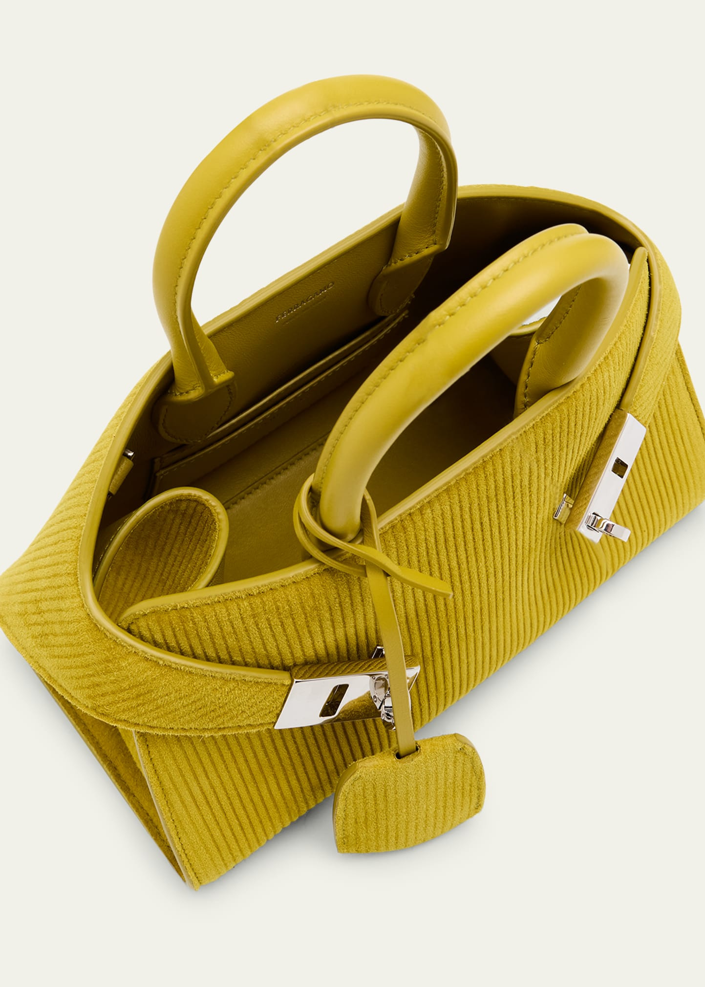 Hug Medium Suede Corduroy Top-Handle Bag - 4
