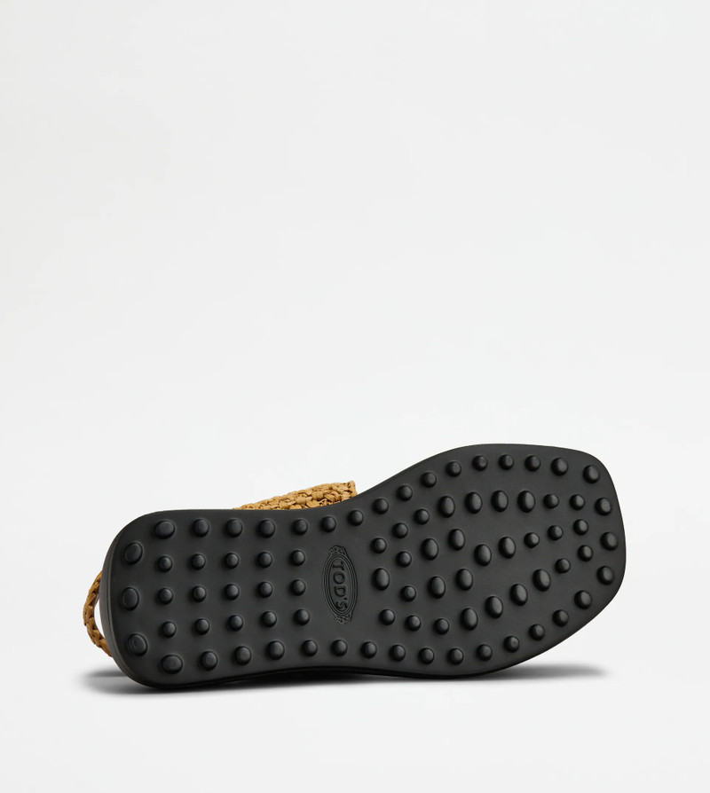 SANDALS IN RAFFIA - BROWN 4