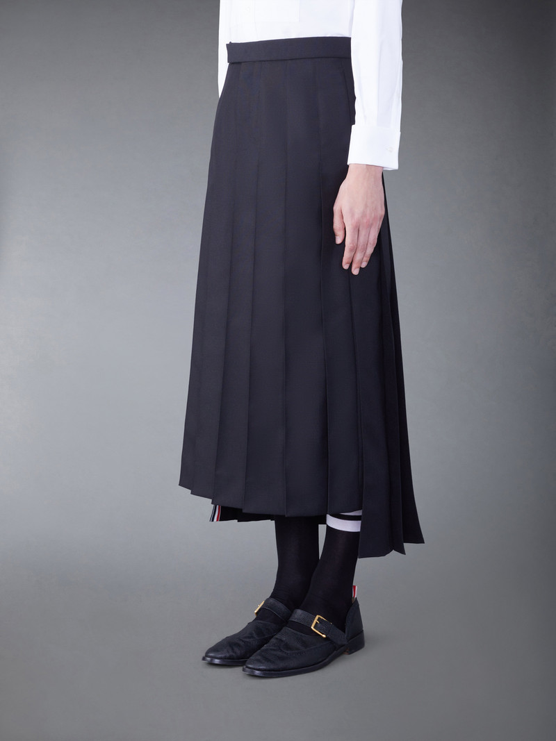 Thom Browne Wool Classic Pleated Skirt outlook
