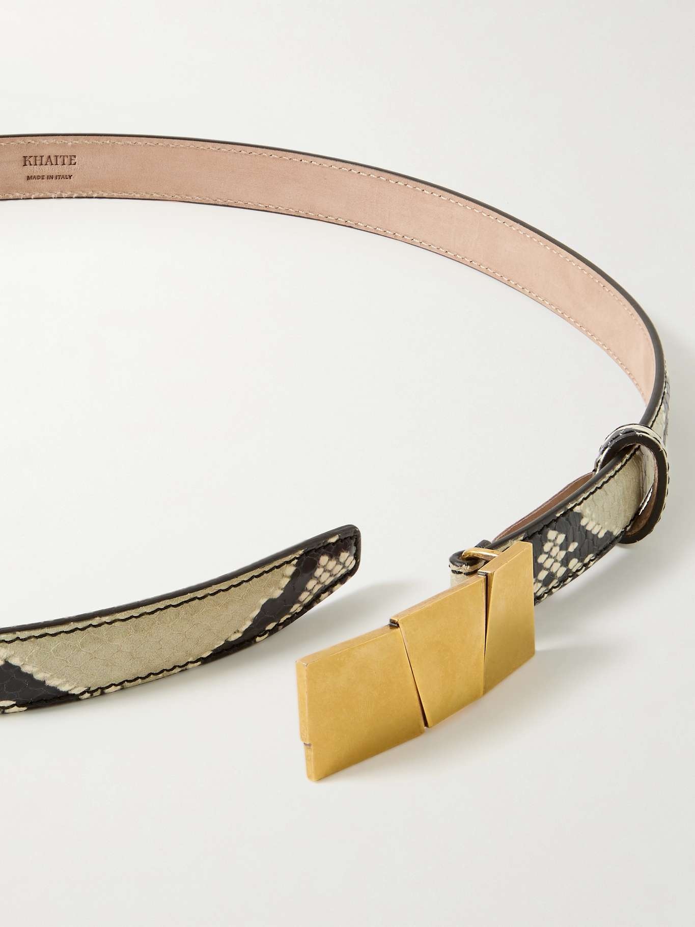 Axel snake-effect leather belt - 3