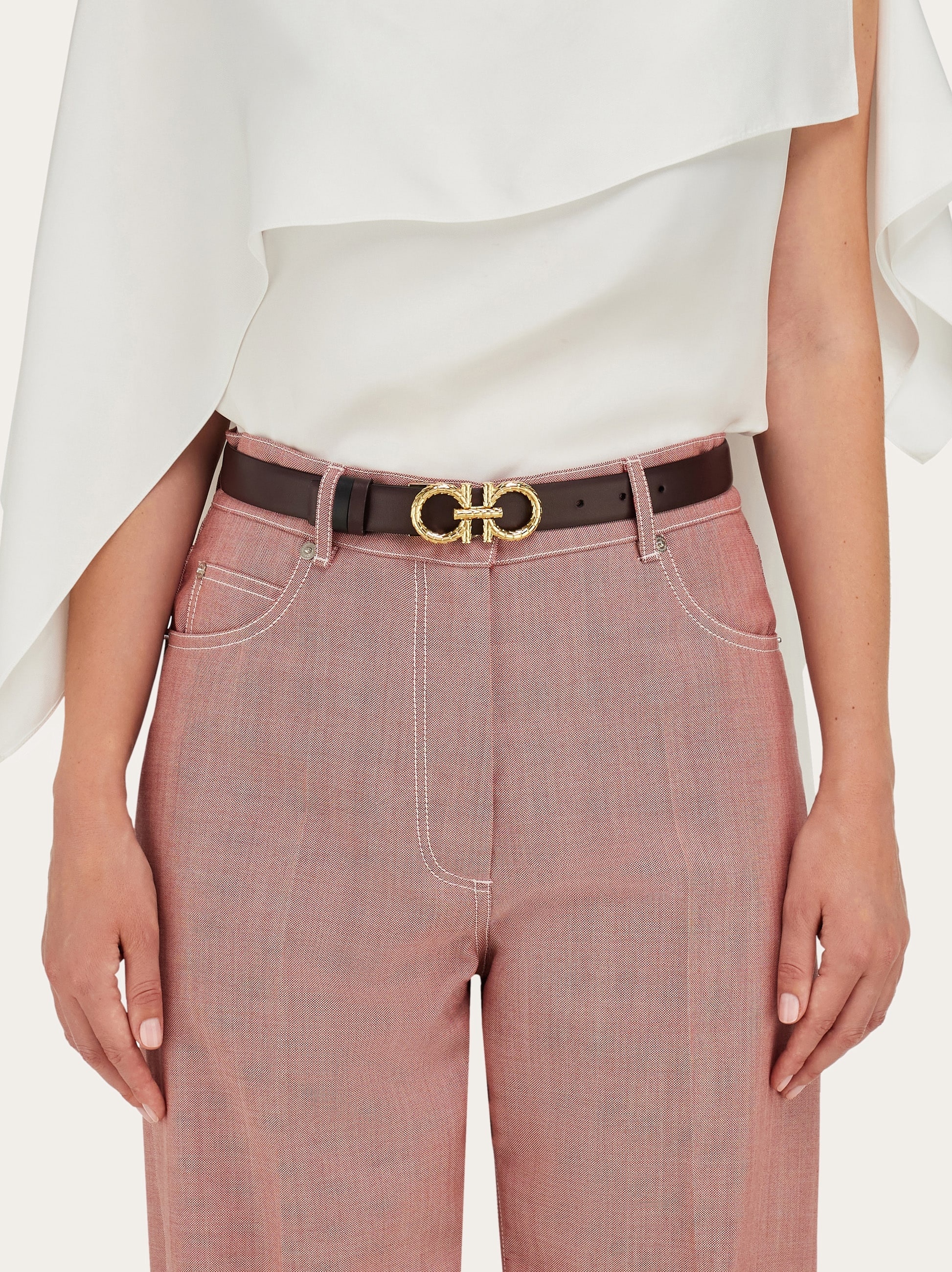 Adjustable and reversible Gancini belt - 4