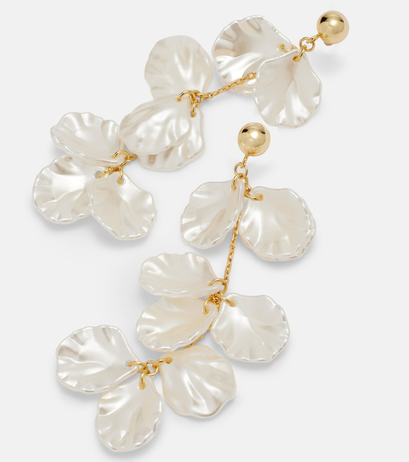 Tiered faux pearl-embellished earrings 4