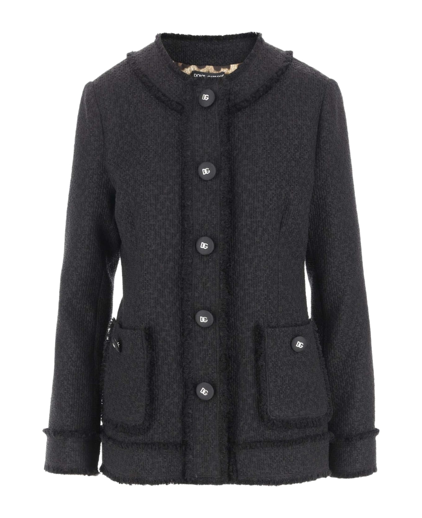 Dolce & Gabbana Rachel Tweed Single-breasted Jacket
