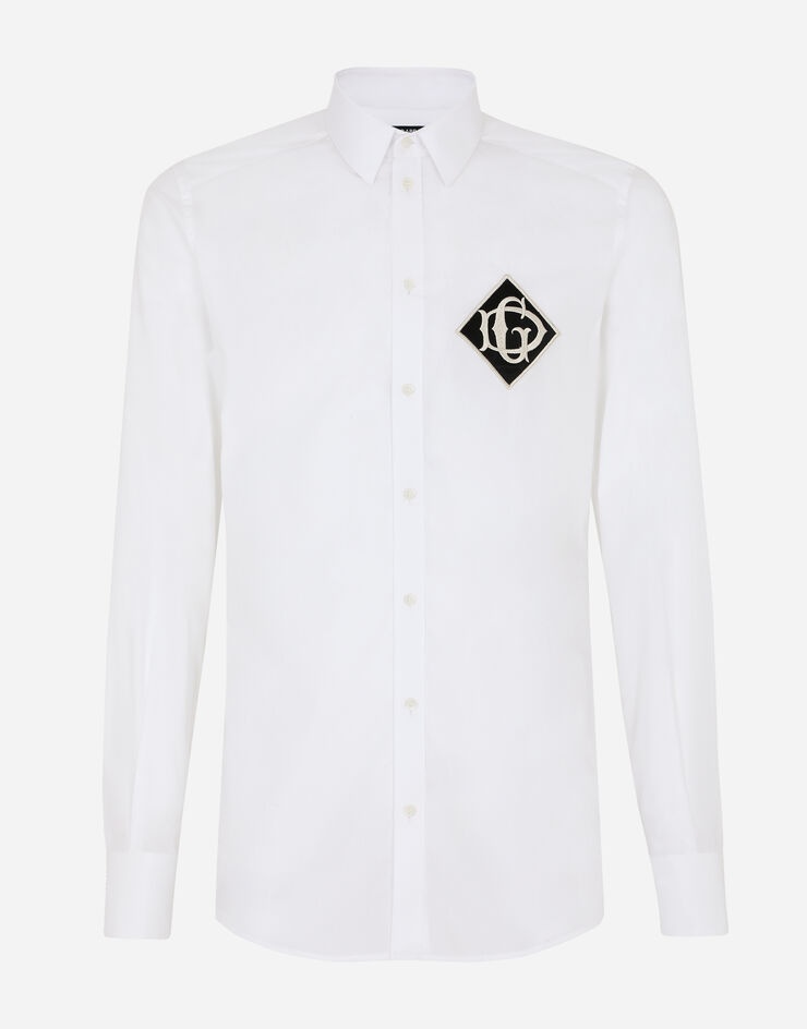 Cotton gold-fit shirt with DG logo - 3