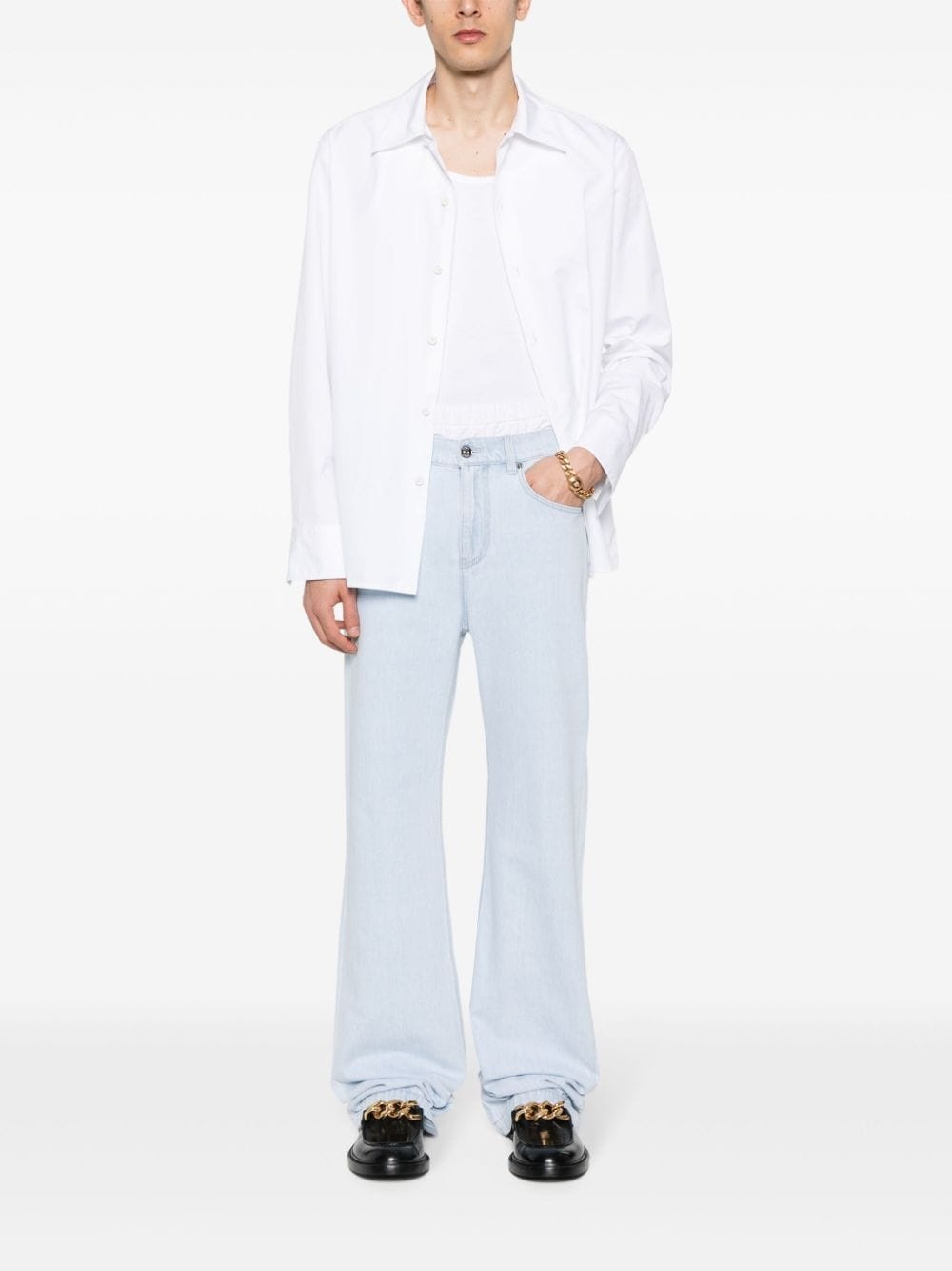 logo-appliquÃ© straight jeans - 2