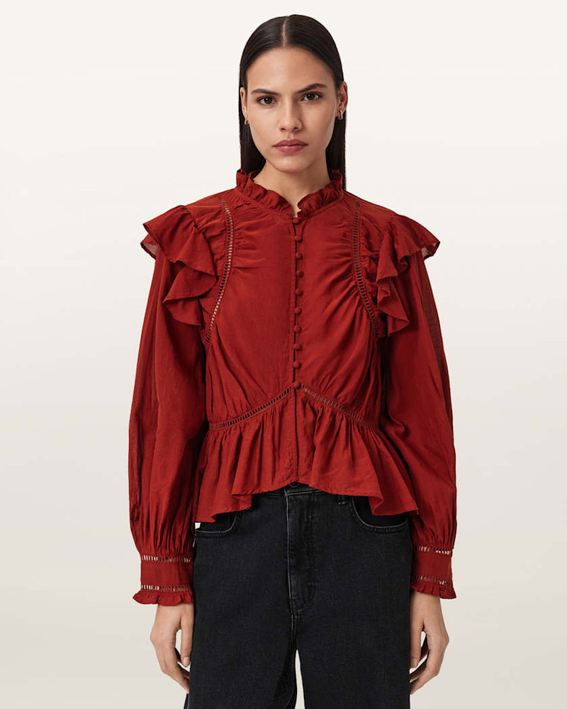 ALLSAINTS LIMA FRILL TOP outlook