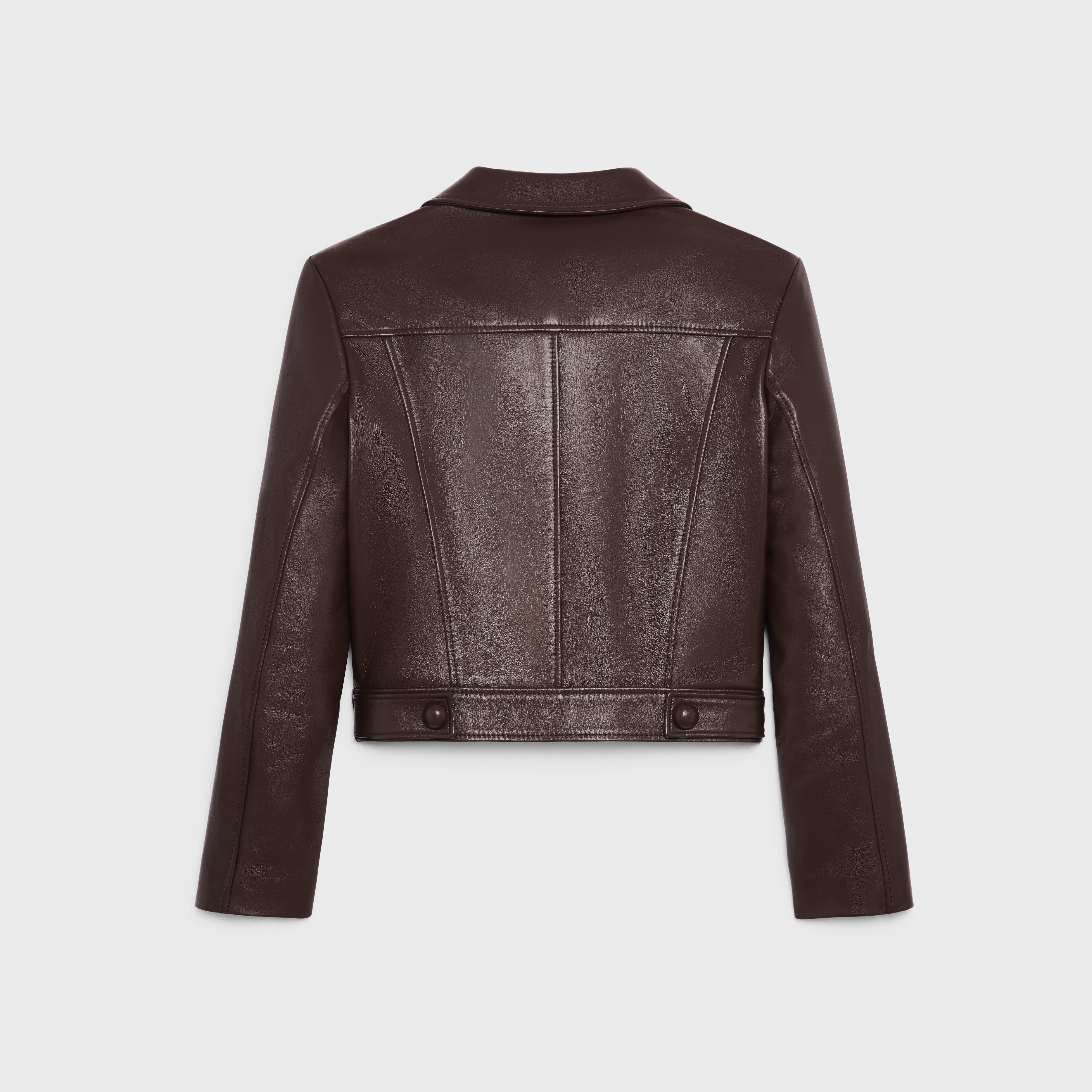 straight blouson jacket in soft lambskin - 2