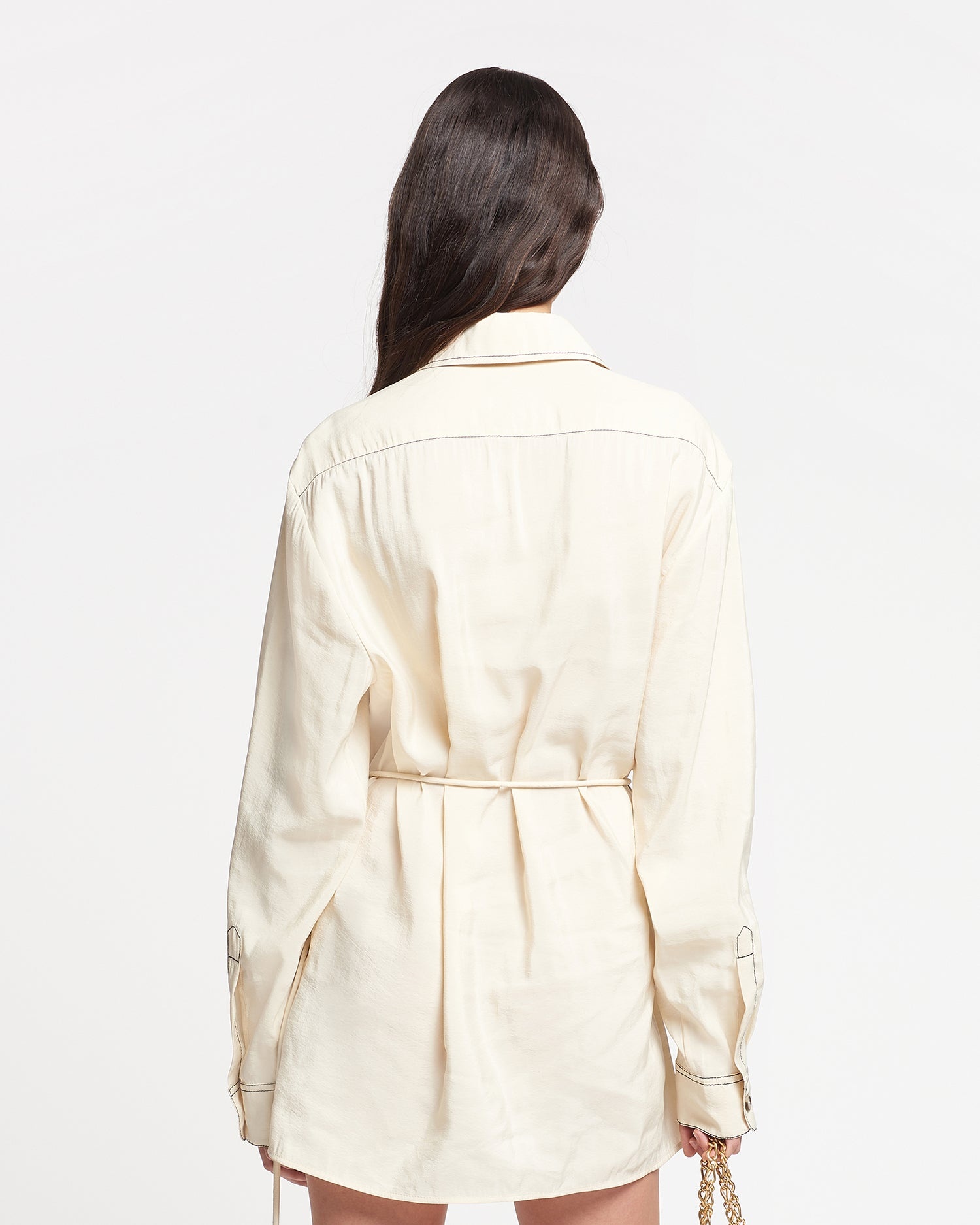 Glass Poplin Shirt Dress - 8