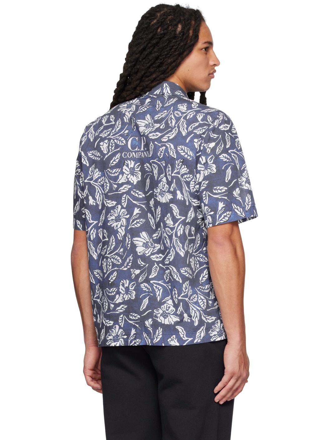 Blue Floral Shirt - 3