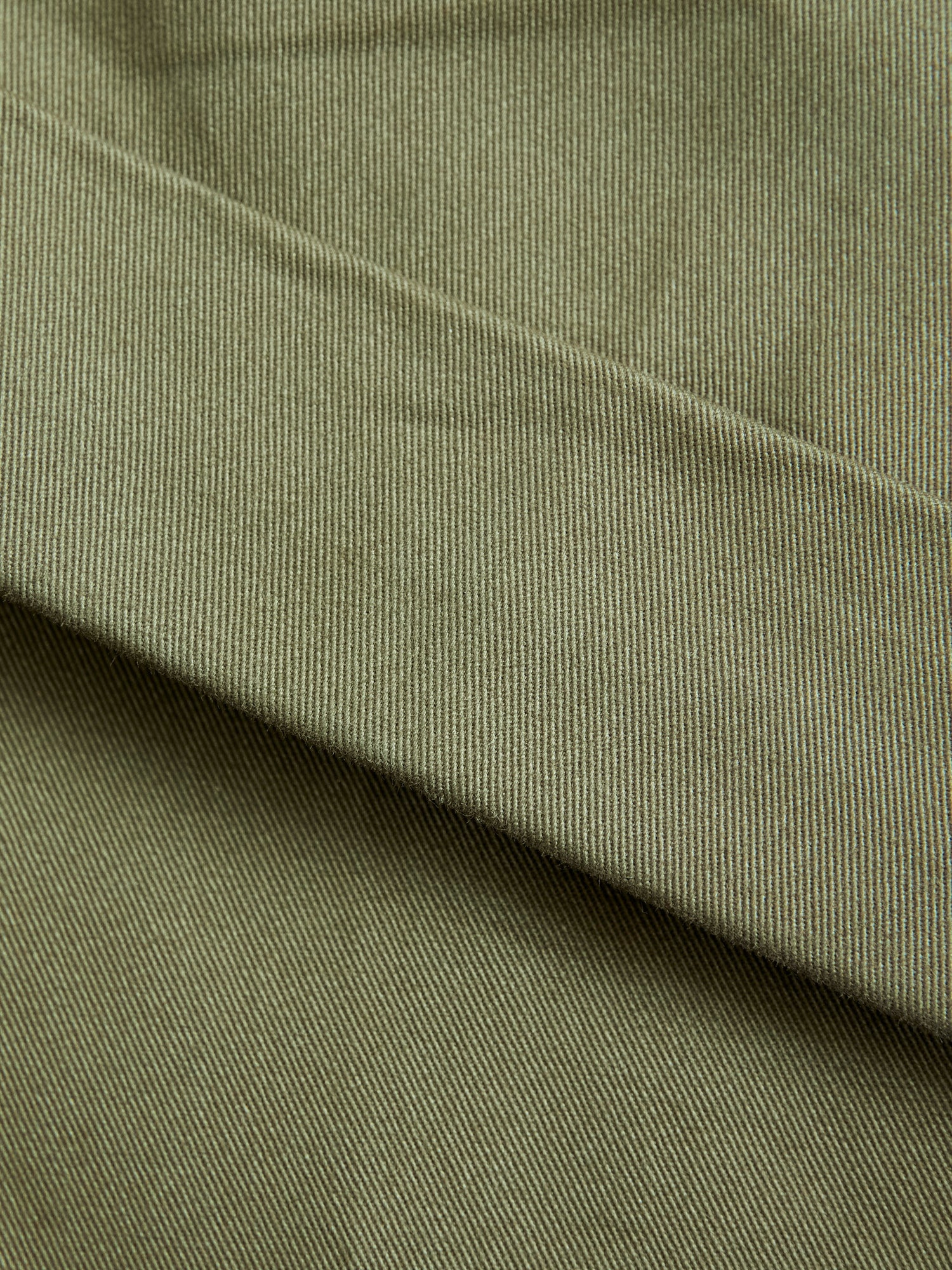 2-Pleat Twill Trousers in Olive - 9