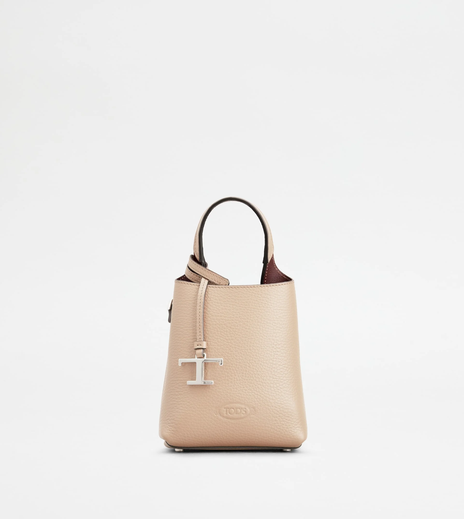 TOD'S MICRO BAG IN LEATHER - OFF WHITE - 1