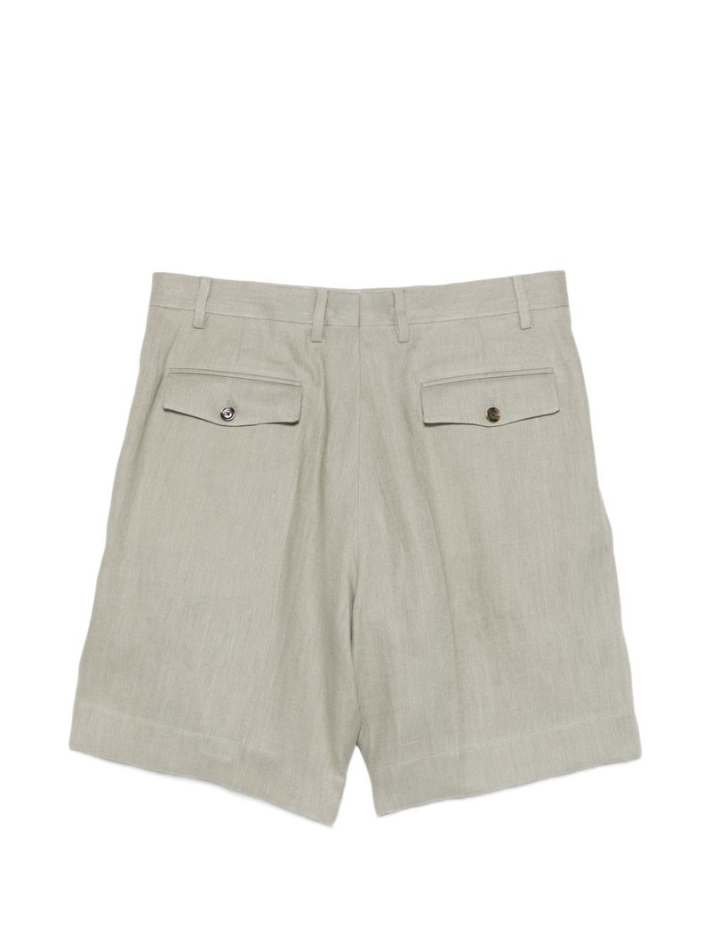 LARDINI Paaramis pleated button shorts outlook