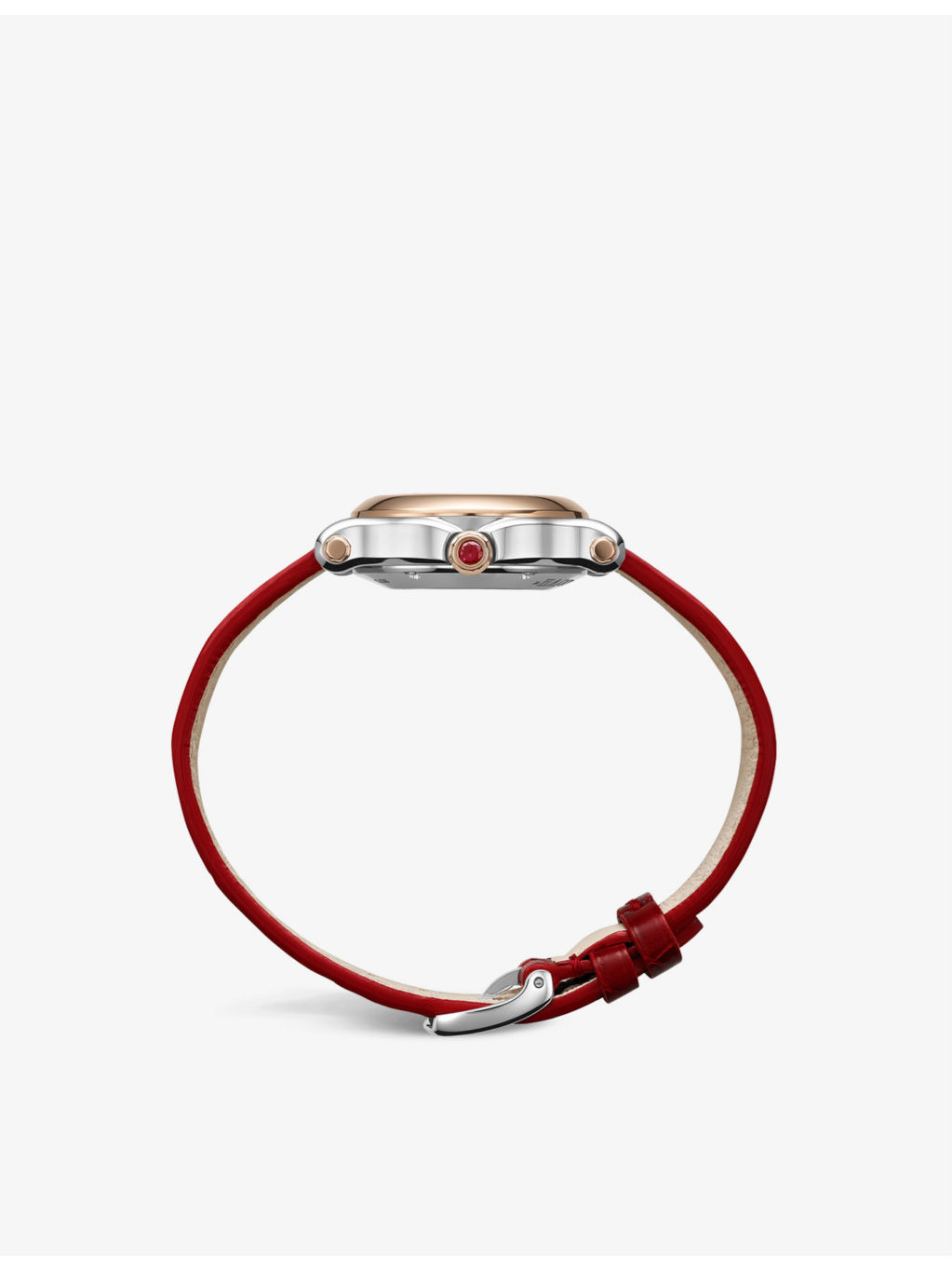278573-6026 Happy Sport 18ct Rose-Gold, Ruby and 0.06ct Brilliant-Cut Diamond Automatic Watch - 4