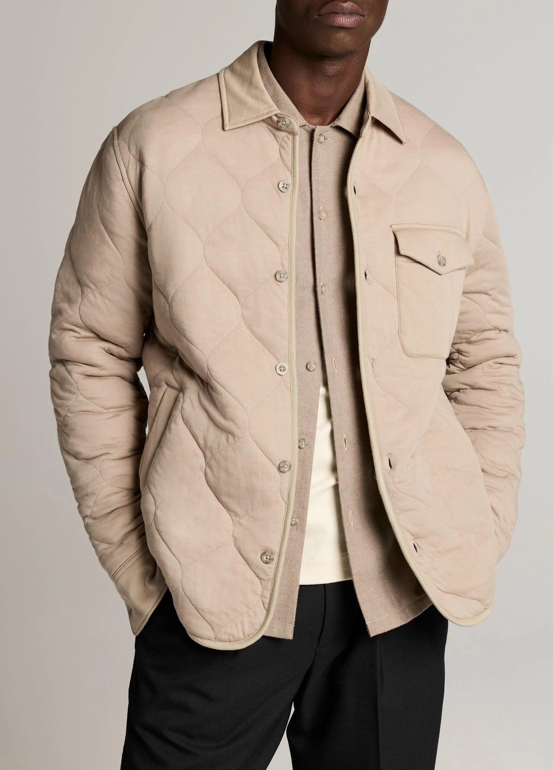 Quilted Cotton-Blend Insulated Shirt Jacket - 1