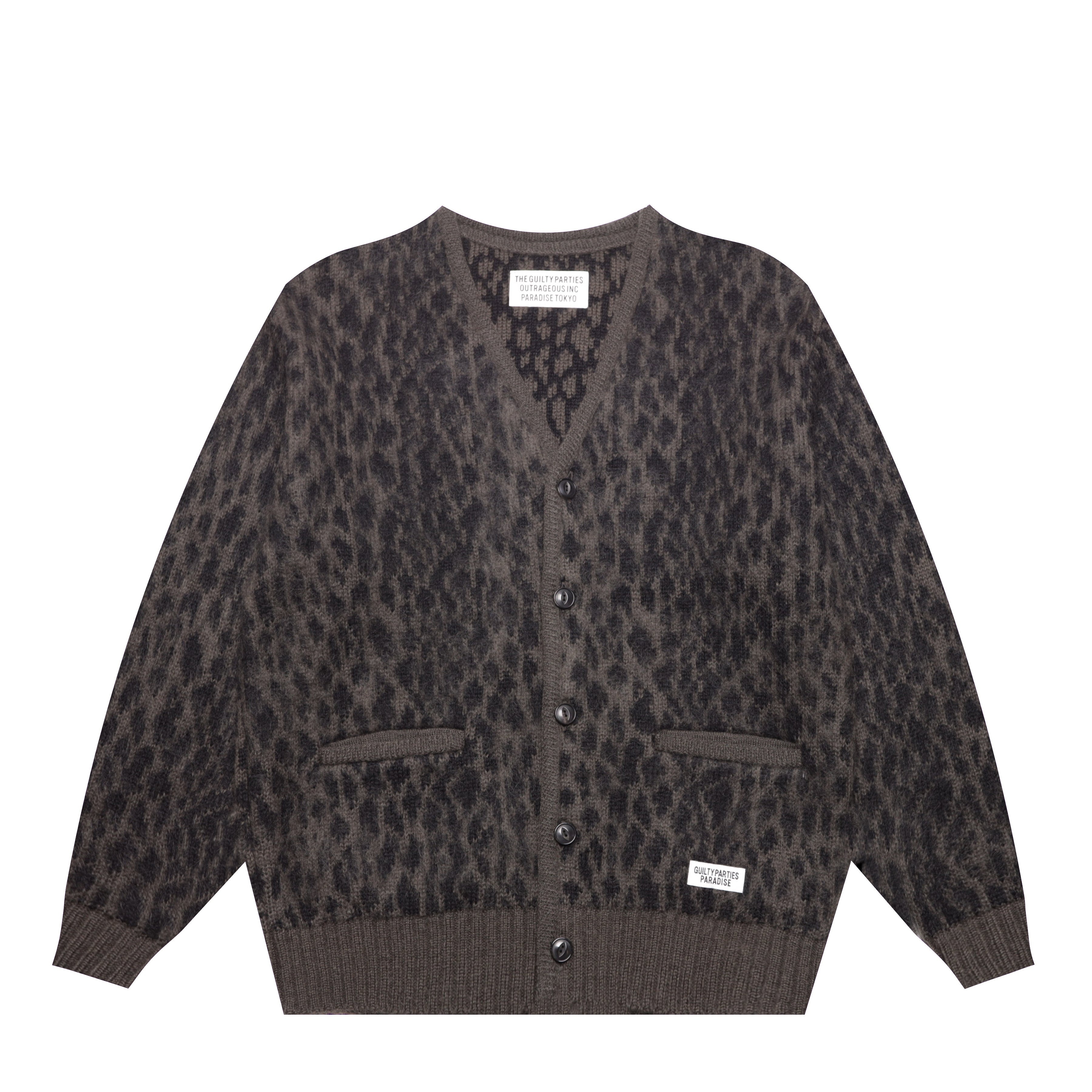 LEOPARD HEAVY MOHAIR CARDIGAN