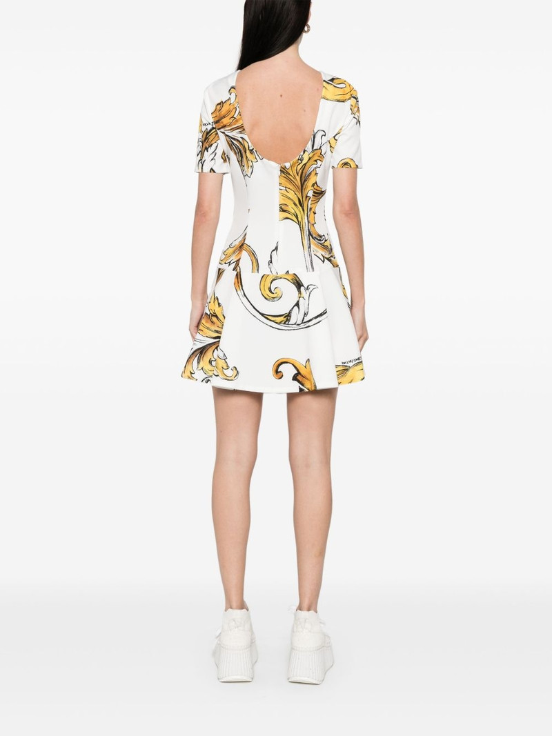 Barocco-print mini dress 4