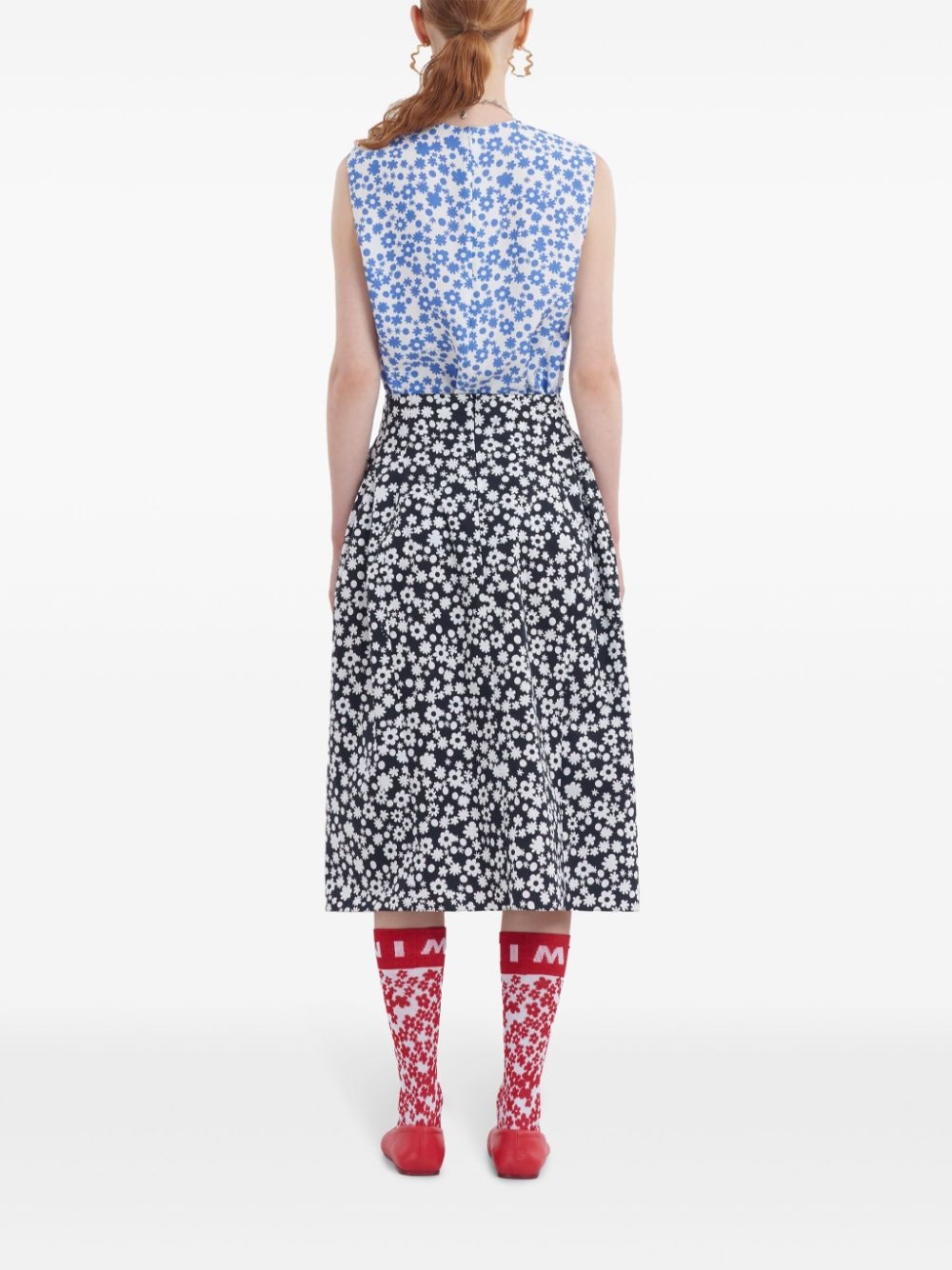 floral-print skirt - 4