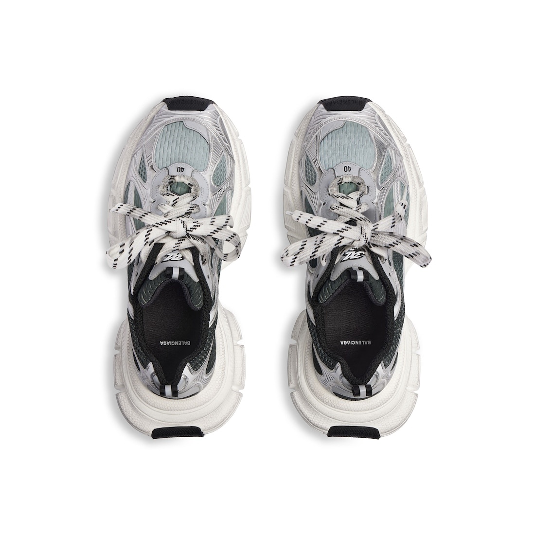 Women's 3xl Gradient Sneaker  in Black/grey/white - 6