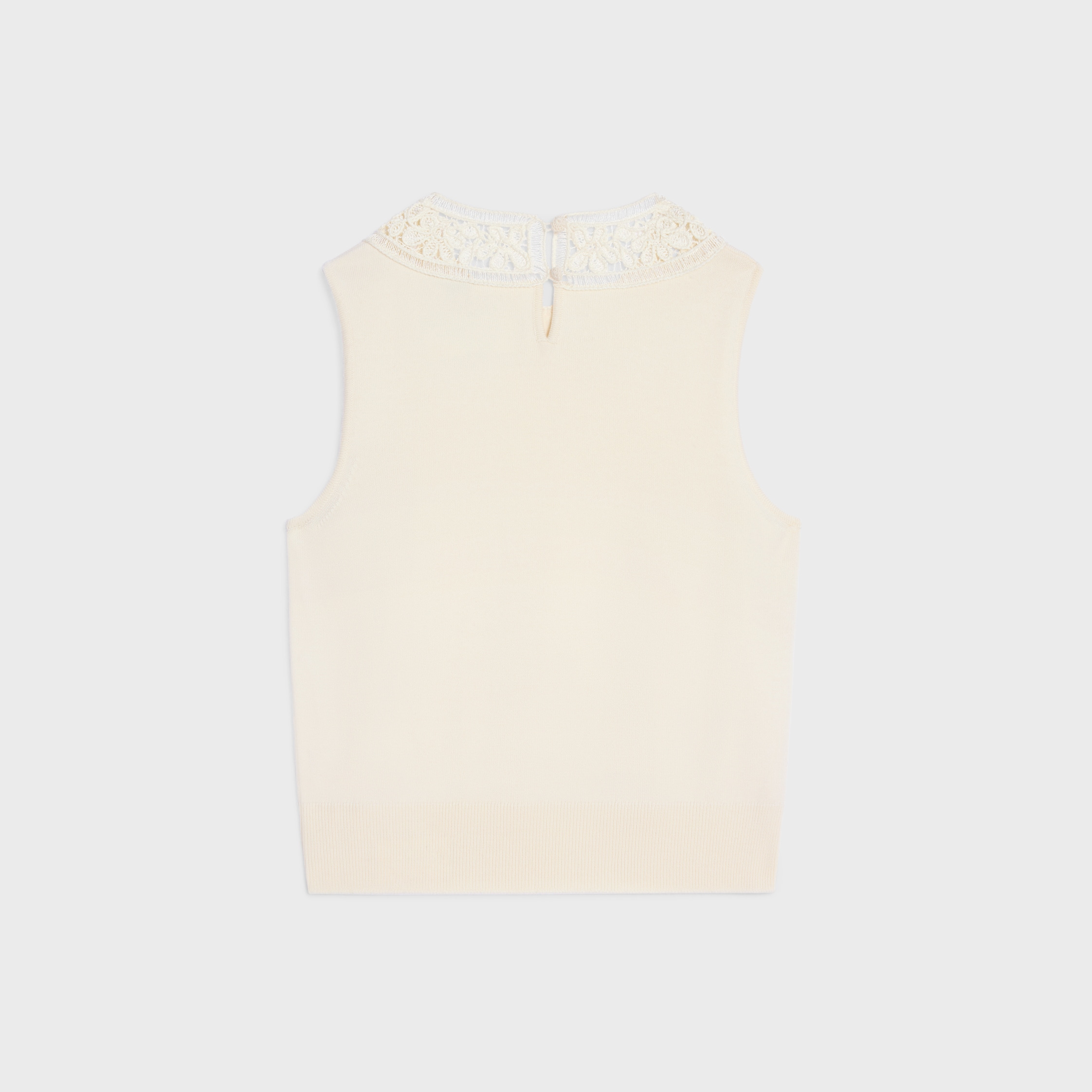 sleeveless top in wool - 2