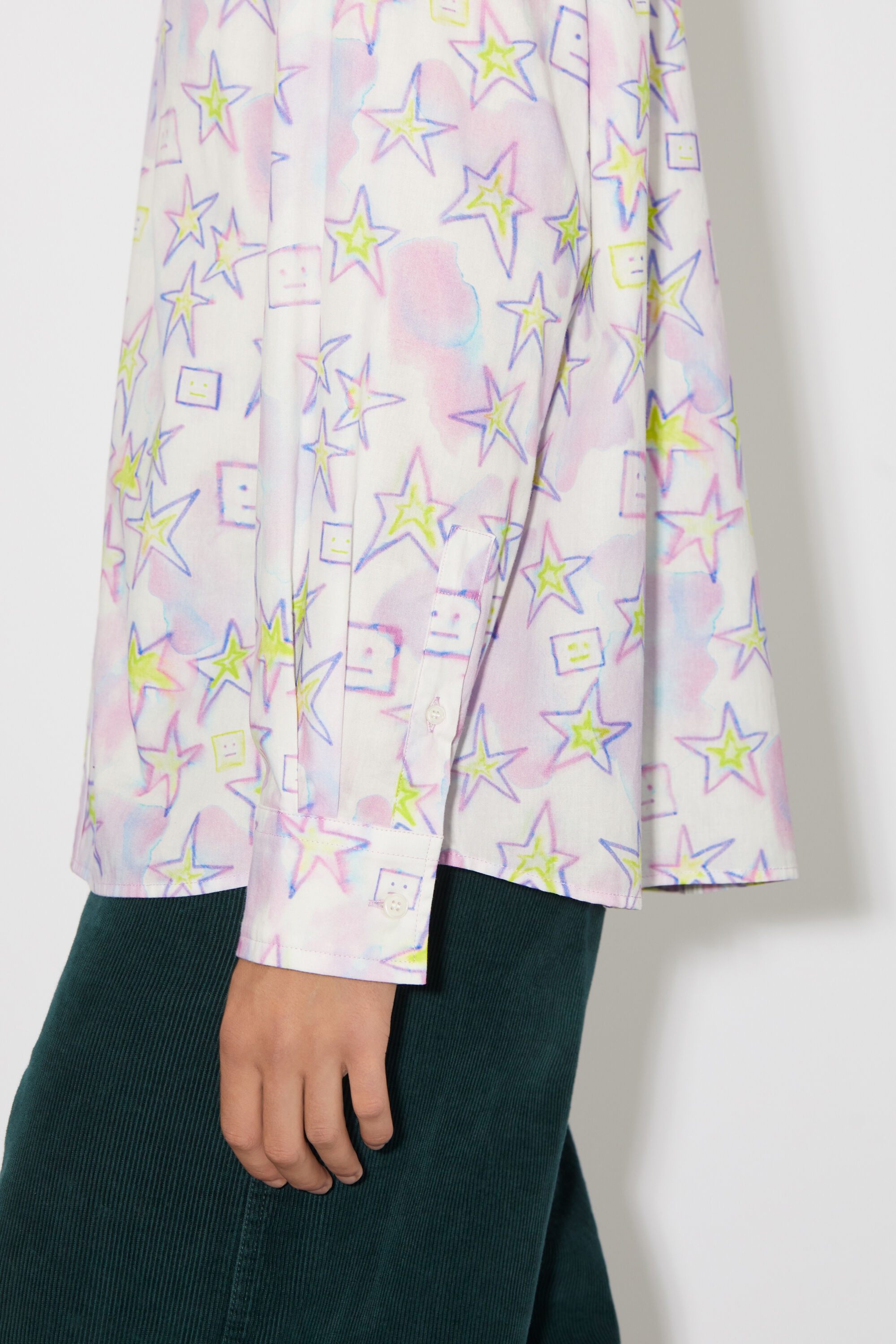 Printed button-up shirt - Pale pink/multi - 4